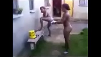 Nigeria School of Health Students Take Bath Outside