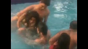 teen indian students playing nude in pool
