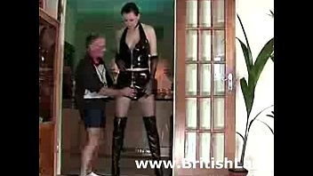 Mature british woman picks up hiker and gets dressed in stockings and pvc