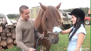 Cute Girl Fuck by Horse Rider Trainer