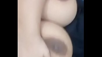 Squeezing boobs to make him cum for long distance relationship