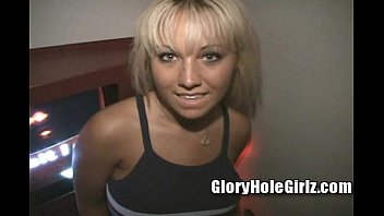 Jasmine HOT 19yo blonde and very tan hair stylist goes to the gloryhole