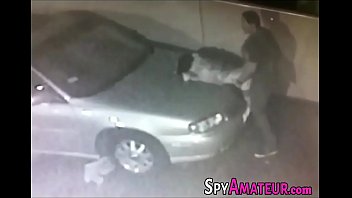 Caught this couple fuck on the hood of car on SpyAmateur.com