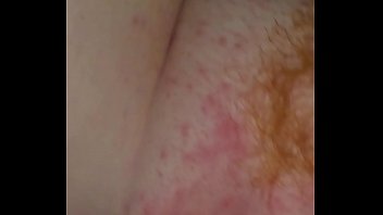 Closeup creamy sex with hairy redhead pussy