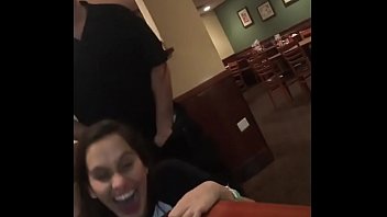Girl gives waiter a BJ instead of a tip!