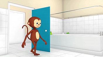 Tomando banho com o macaco mp4. (primeira parte)