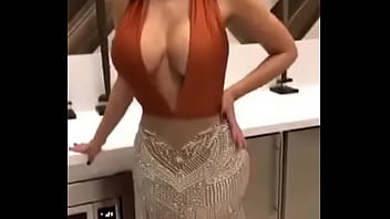 Big Tits Latina with tight dress