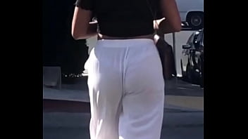 VPL in Transparent Pants: Caramel Booty & White Thong