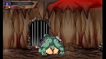 Cute woman having sex with orcs man in hot new porn game